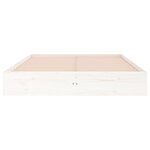 vidaXL Cadre de lit Blanc Bois massif 120x190 cm Petit double