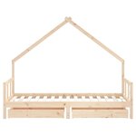 vidaXL Cadre de lit d'enfants et tiroirs 90x190 cm bois de pin massif