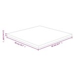 vidaXL Dessus de table carré Marron clair50x50x2 5cm Bois chêne traité