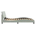 vidaXL Cadre de lit avec tête de lit Gris clair 140x190 cm Velours
