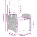 vidaXL Set de salle à manger de jardin 5 pièces beige en poly rattan