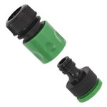 vidaXL Tuyau d'arrosage avec jeu de raccords vert 0 75" 10 m PVC