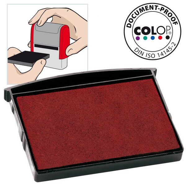 Cassette d'encre pré-encrée E/2600 pour timbre automatique Classic line 2600 - Rouge (paquet 2 unités)