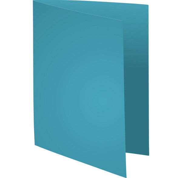 Paquet 100 chem Foldyne180 bord décalé bleu EXACOMPTA