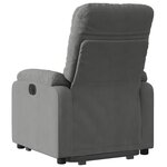 vidaXL Fauteuil inclinable électrique gris foncé tissu microfibre