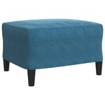 vidaXL Ensemble de canapés 3 Pièces avec coussins Bleu Velours