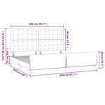 vidaXL Cadre de lit avec tête de lit Gris 200x200 cm Similicuir