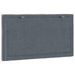 vidaXL Coussin de tête de lit gris foncé 90 cm velours