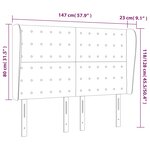 vidaXL Tête de lit avec oreilles Blanc 147x23x118/128 cm Similicuir