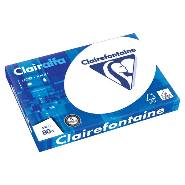 Papier A3 blanc 80g Clairalfa - Ramette de 500 feuilles (ramette 500 feuilles)