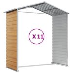 vidaXL Abri de jardin marron clair 191x980x198 cm acier galvanisé