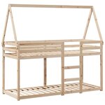 vidaXL Lit superposé avec toit 75x190 cm bois de pin massif