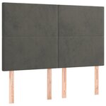 vidaXL Cadre de lit avec tête de lit Gris foncé 140x190 cm Velours