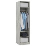 vidaXL Garde-robe Gris béton 50x50x200 cm Bois d'ingénierie