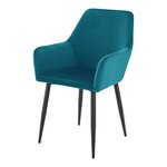 Lot de 2 chaises de salle à manger 86 x 57 x 56 cm bleu turquoise 03_0006727