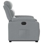 vidaXL Fauteuil inclinable électrique gris clair tissu