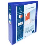 Classeur Pp Personnalisable Kreacover - 4 Anneaux En D 40mm - A4 Maxi - Bleu - X 10 - Exacompta