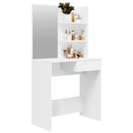 vidaXL Coiffeuse avec miroir blanc 74 5x40x141 cm