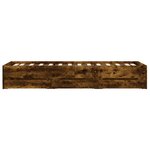 vidaXL Cadre de lit et tiroirs chêne fumé 90x200 cm bois d'ingénierie