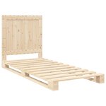 vidaXL Cadre de lit avec tête de lit 90x200 cm bois de pin massif