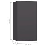 vidaXL Meubles TV 7 Pièces Gris 30 5x30x60 cm Bois d'ingénierie