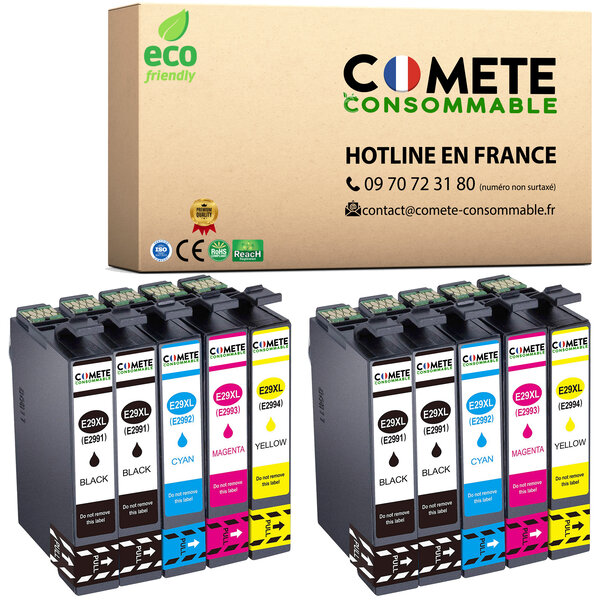 Cartouche 29XL Pack de 10 Compatibles Comete, Entreprise Française