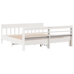 vidaXL Cadre de lit sans matelas blanc 200x200 cm bois massif de pin