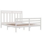 vidaXL Cadre de lit Blanc Bois massif 160x200 cm