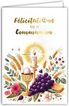 Carte Félicitations pour ta COMMUNION en Or Doré avec Enveloppe 12x17 5cm