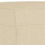 vidaXL Ensemble de canapés 3 Pièces avec coussins Crème Tissu