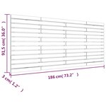 vidaXL Tête de lit murale Blanc 186x3x91 5 cm Bois massif de pin