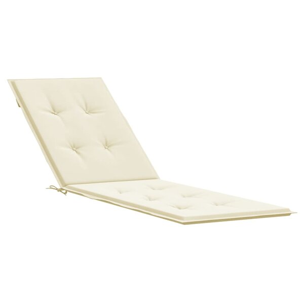 vidaXL Coussin de chaise de terrasse crème (75+105)x50x4 cm