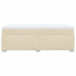vidaXL Sommier à lattes de lit avec matelas Crème 90x200 cm Tissu