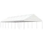 vidaXL Belvédère avec toit blanc 15 61x5 88x3 75 m polyéthylène