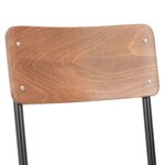 vidaXL Chaises à manger lot de 4 marron contreplaqué solide et acier