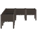 vidaXL Jardinière avec pieds marron 160x120x42 cm PP
