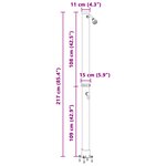 vidaXL Douche solaire d'extérieur 217 cm 20 L