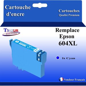 Cartouche compatible avec Epson 604 XL pour Epson WorkForce WF-2910DWF WF-2930DWF WF-2935DWF WF-2950DWF Cyan