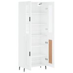 vidaXL Buffet haut Blanc brillant 69 5x34x180 cm Bois d'ingénierie