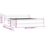 vidaXL Cadre de lit Marron miel Bois massif 200x200 cm