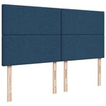 vidaXL Sommier à lattes de lit avec matelas Bleu 180x200 cm Tissu