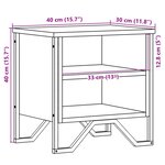 vidaXL Table de chevet chêne marron 40x30x40 cm bois d'ingénierie