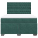 vidaXL Sommier à lattes de lit et matelas Vert foncé 160x200cm Velours
