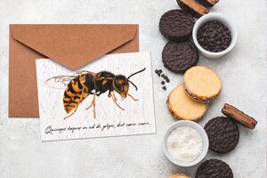 Carte à planter guêpe