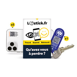 Retrouvez vos objets perdus rapidement grâce aux portes clés et stickers QR codes Looztick