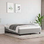 vidaXL Cadre de lit sans matelas gris clair 140x200 cm tissu
