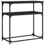 vidaXL Table console noir 75x35 5x75 cm bois d'ingénierie