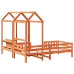 vidaXL Ensemble de lit et de banc avec toit sans matelas 100x200 cm
