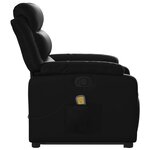 vidaXL Fauteuil inclinable de massage Noir Similicuir
