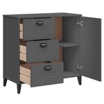 vidaXL Buffet VIKEN gris anthracite 80x40x80 cm bois d'ingénierie